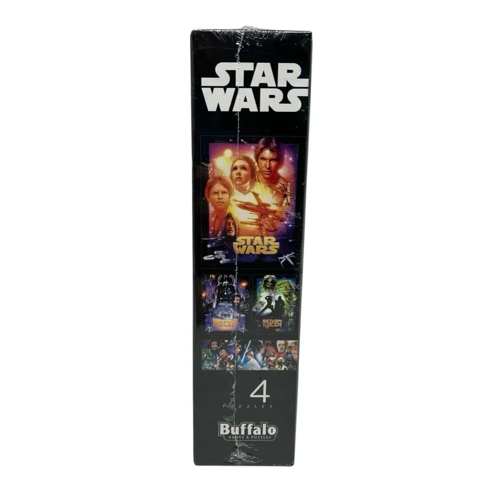 Star Wars 4 Puzzle Set Sealed 300 500 Piece Darth Vader Yoda Sith Buffalo‎ Games
